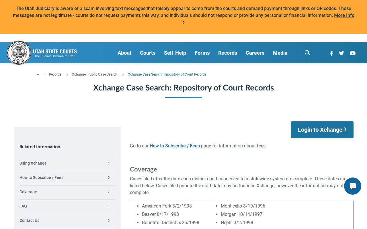 Garfield County criminal court case Xchange coverage dates