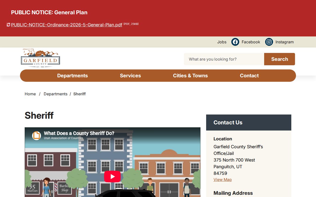 Garfield County criminal records sheriff department source