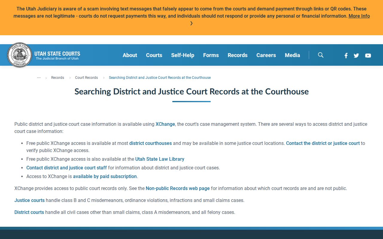 Panguitch court record Garfield County CORIS courthouse access