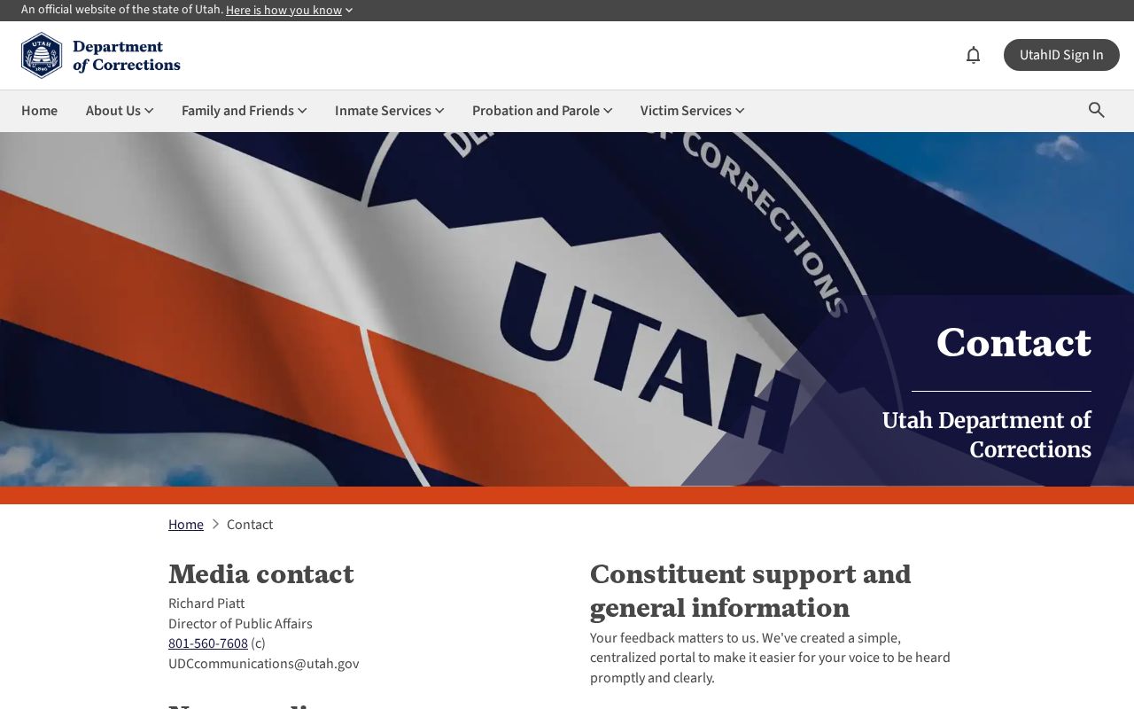 Garfield County sex offender lookup Utah Corrections contact page