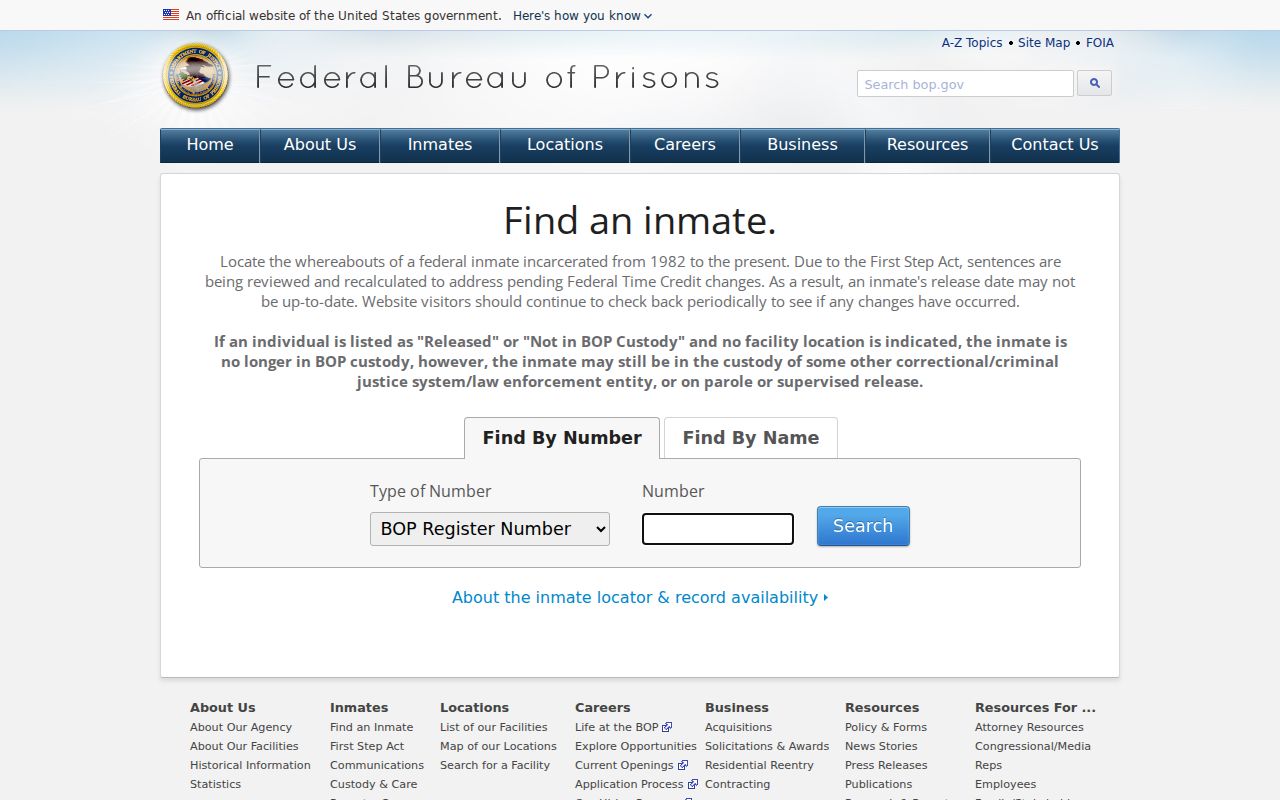 Tropic criminal history Garfield County federal BOP locator